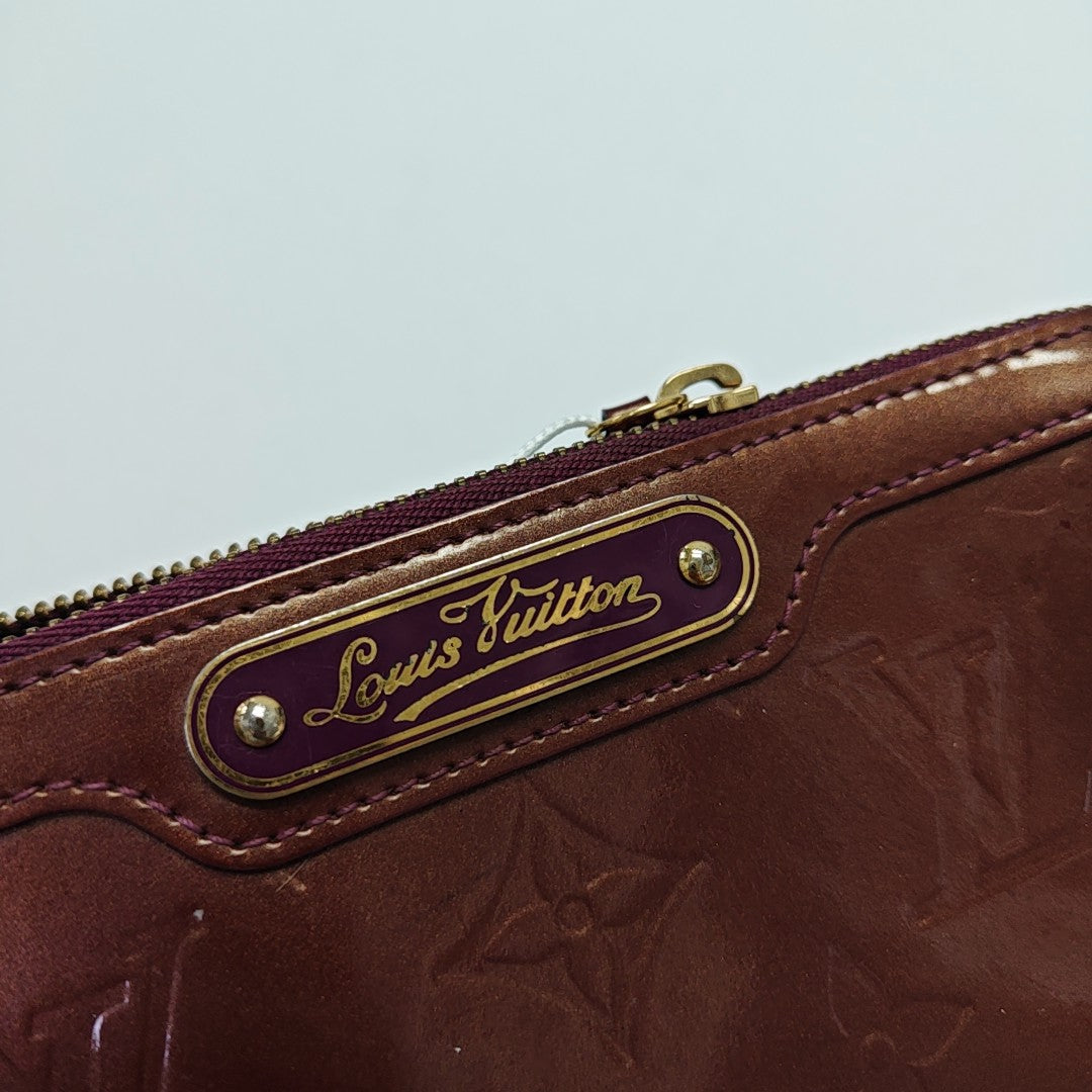 Monogram Patent Leather Clutch Red