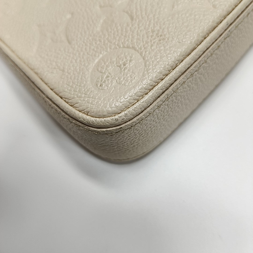 EASY POUCH ON STRAP Calfskin Beige