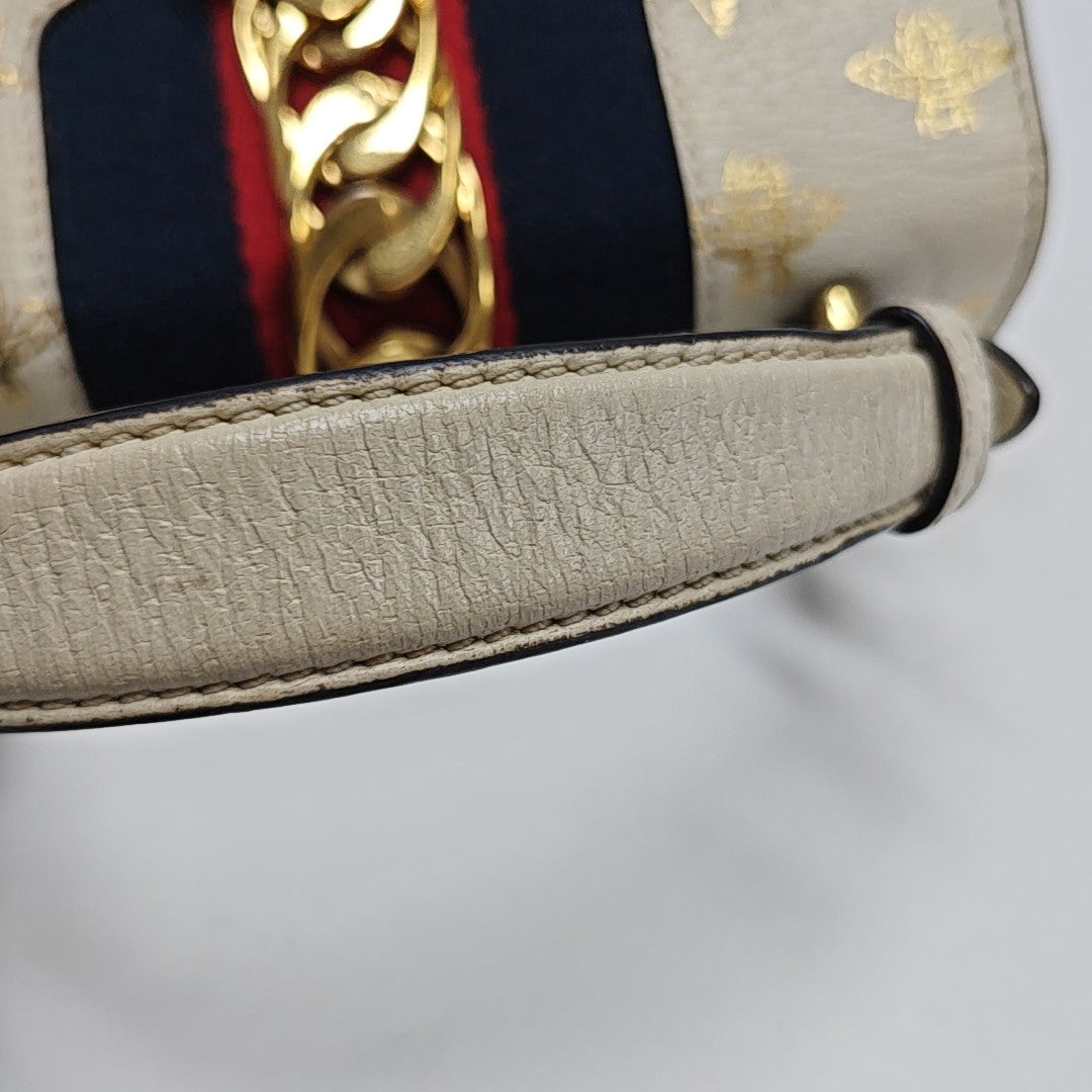 Sylvie Mini Calfskin White