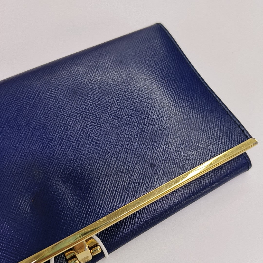 Calfskin Wallet Blue