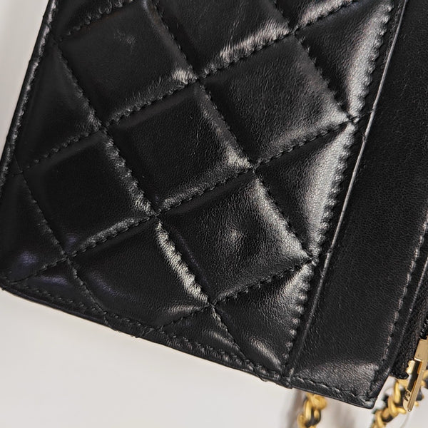 WOC Quilted Lambskin Black