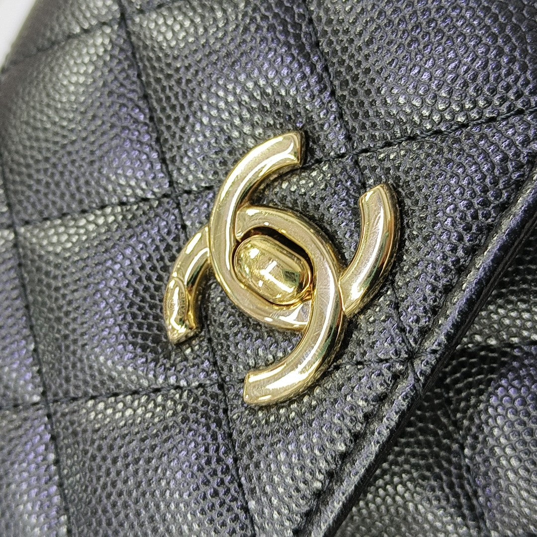 COCO HANDLE Grained Calfskin Black