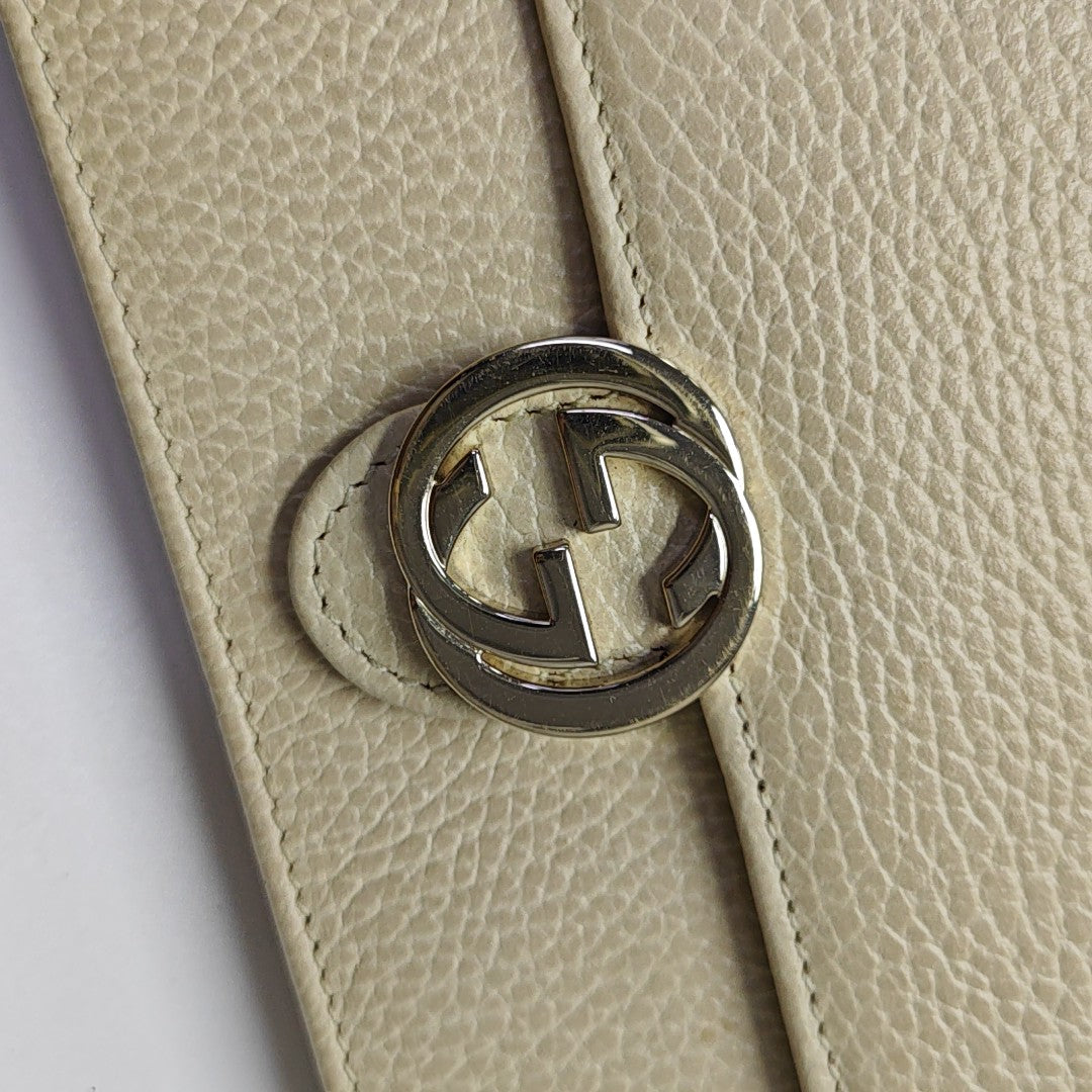 Interlocking G Small Calfskin Beige