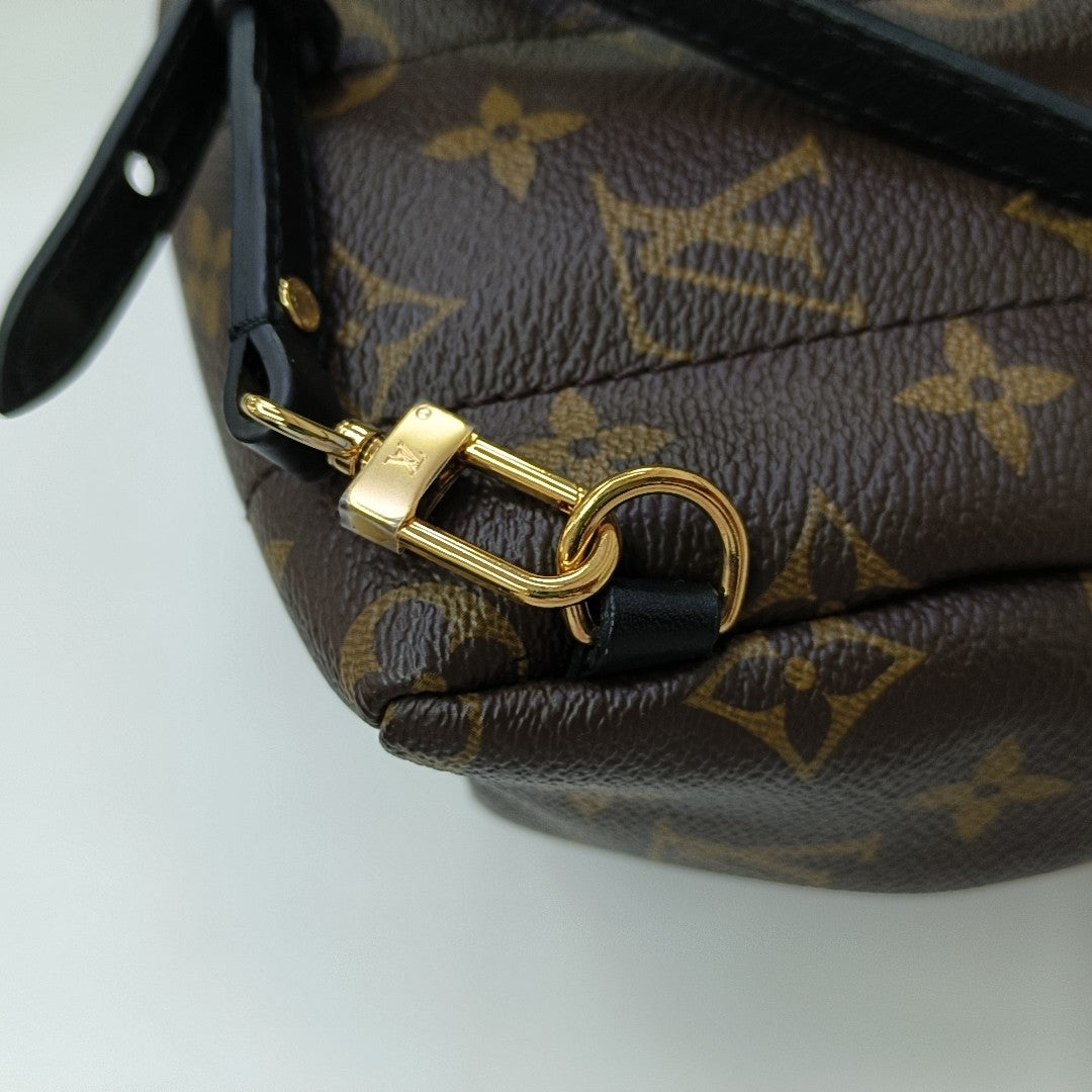 PALM SPRINGS Mini Monogram Coated Canvas Brown