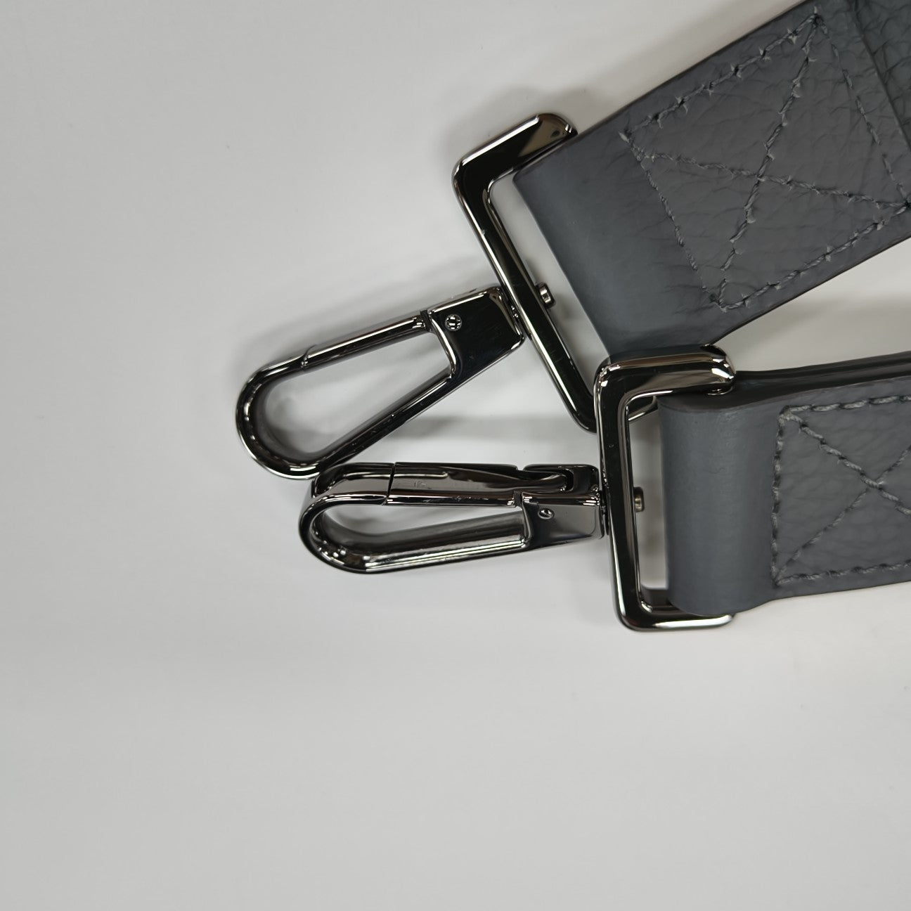 East/west Satchel Oblique Calfskin Gray