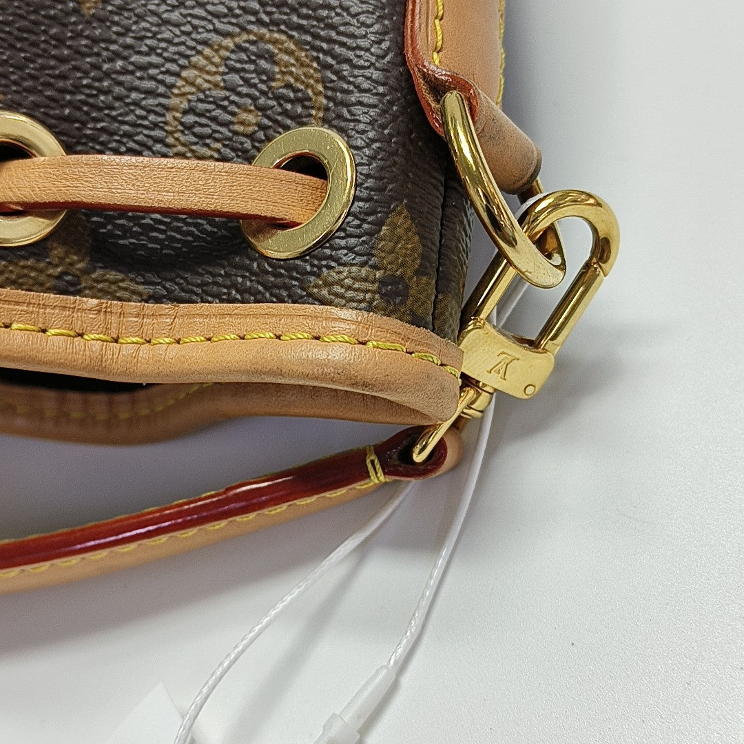NOÉ Nano Monogram Coated Canvas Brown