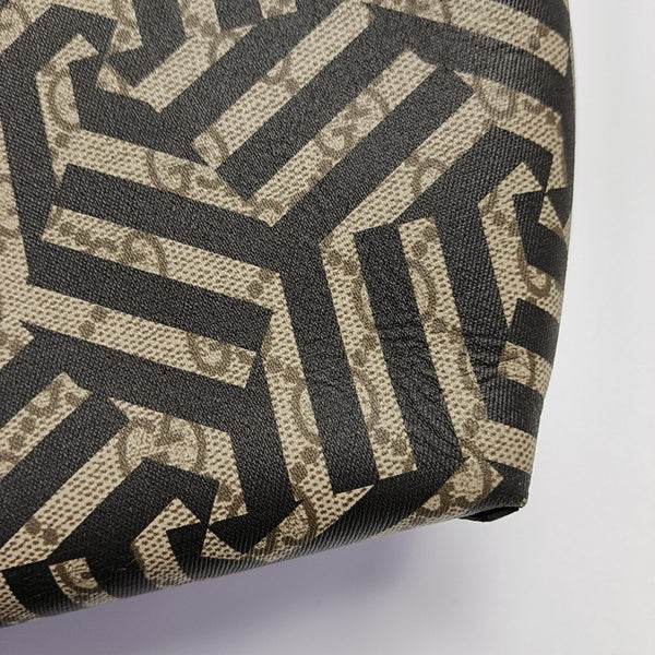 Monogram Coated Canvas Tote Bag Brown