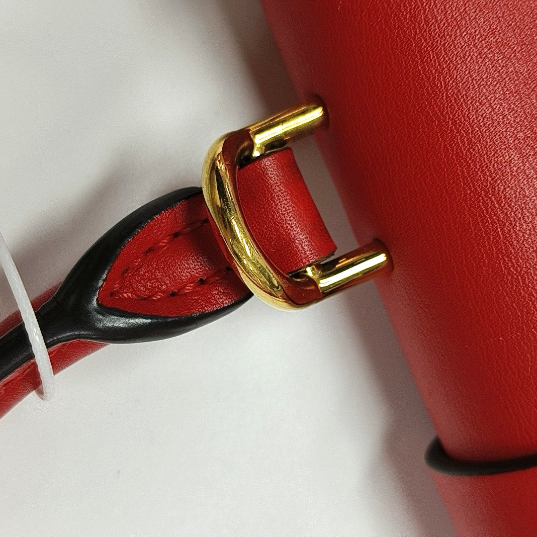 LOCKY BB Monogram Coated Canvas Red