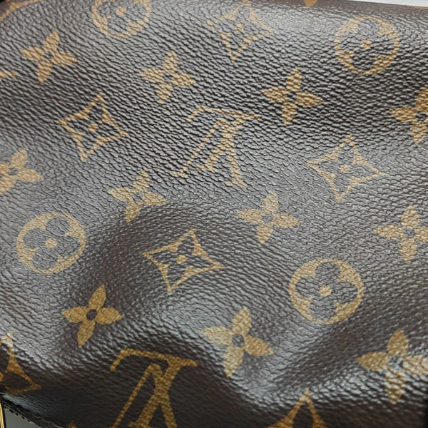 PETITE MALLE Monogram Coated Canvas Brown