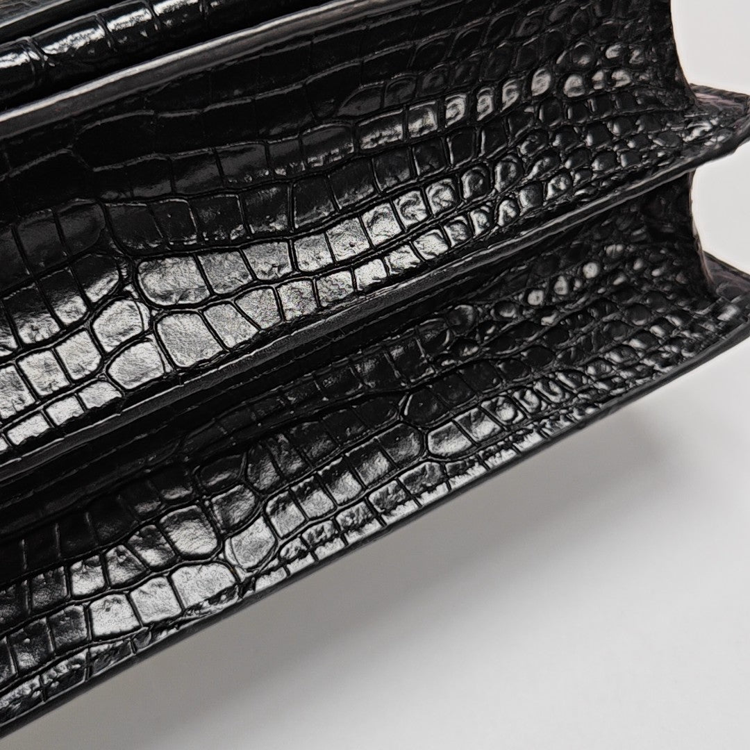 SUNSET Medium Calfskin Black