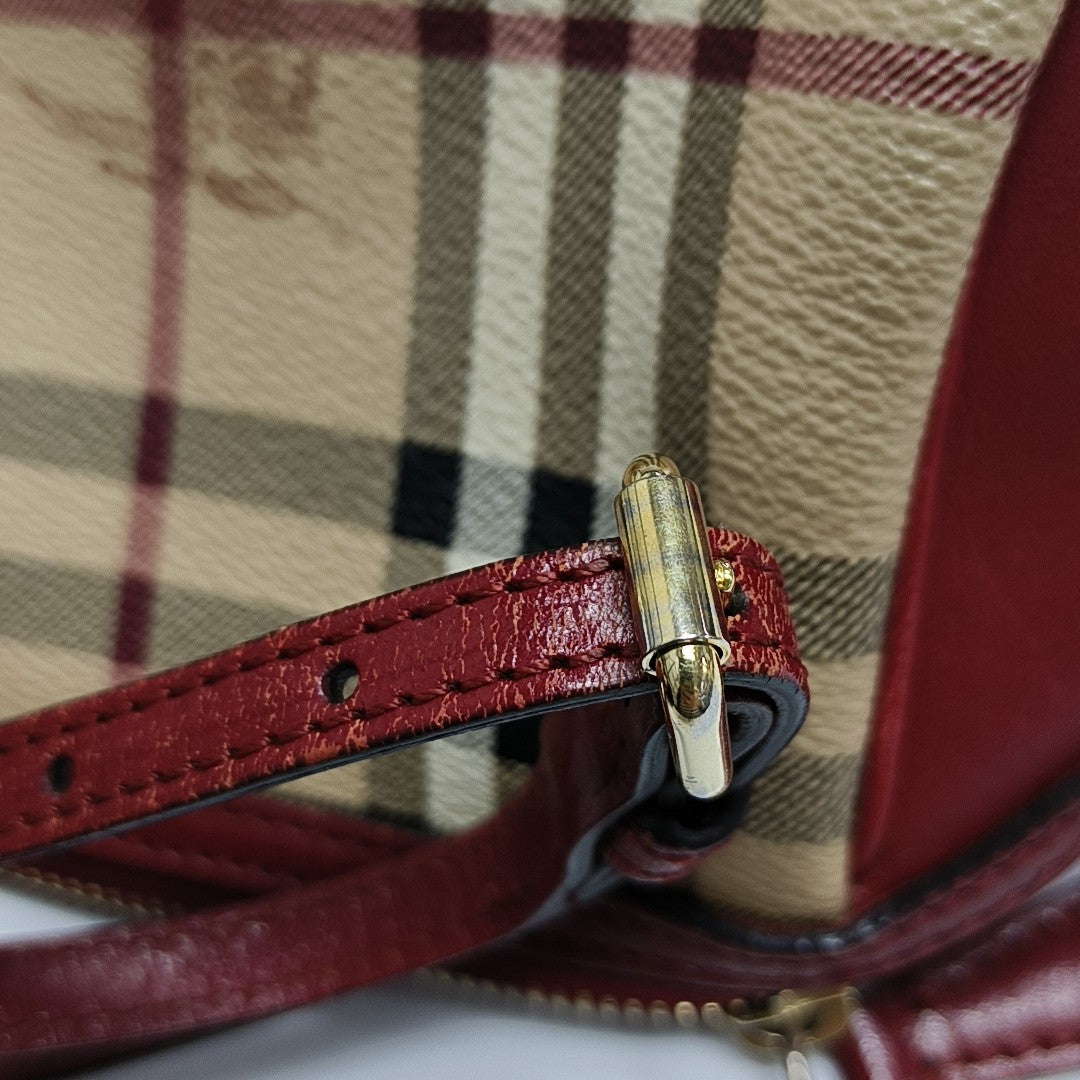 Coated Canvas Crossbody Bag Beige