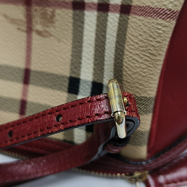 Coated Canvas Crossbody Bag Beige