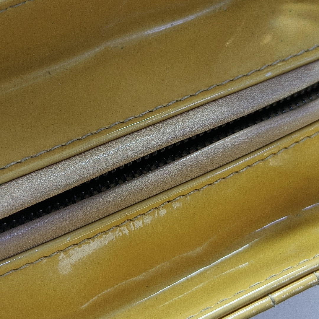 Lady Dior Medium Cannage Patent Leather Yellow