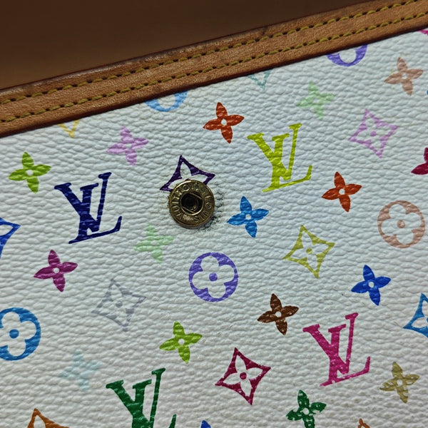 LV × TM INTERNATIONAL Monogram Coated Canvas White Wallet