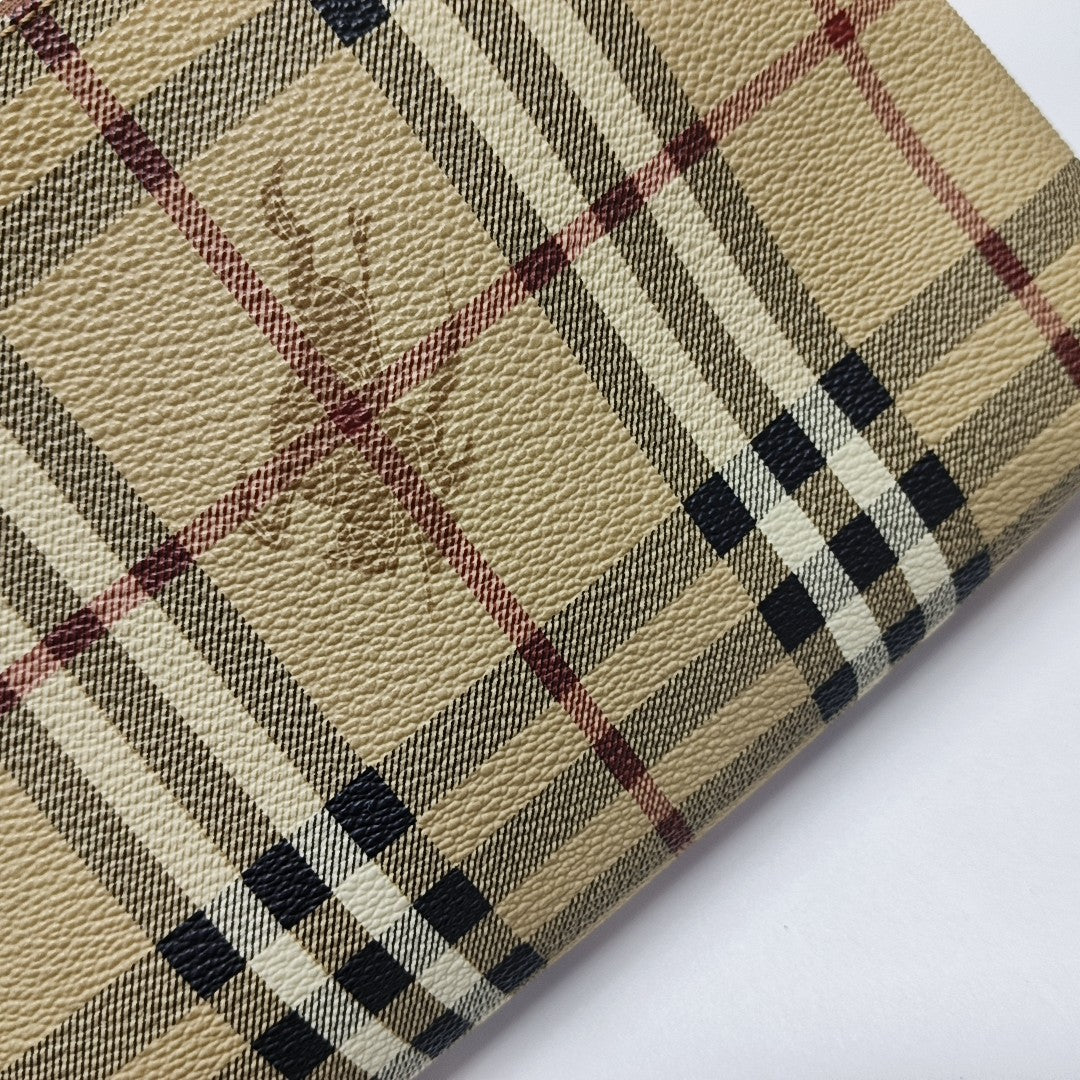 Coated Canvas Shoulder Bag Brown
