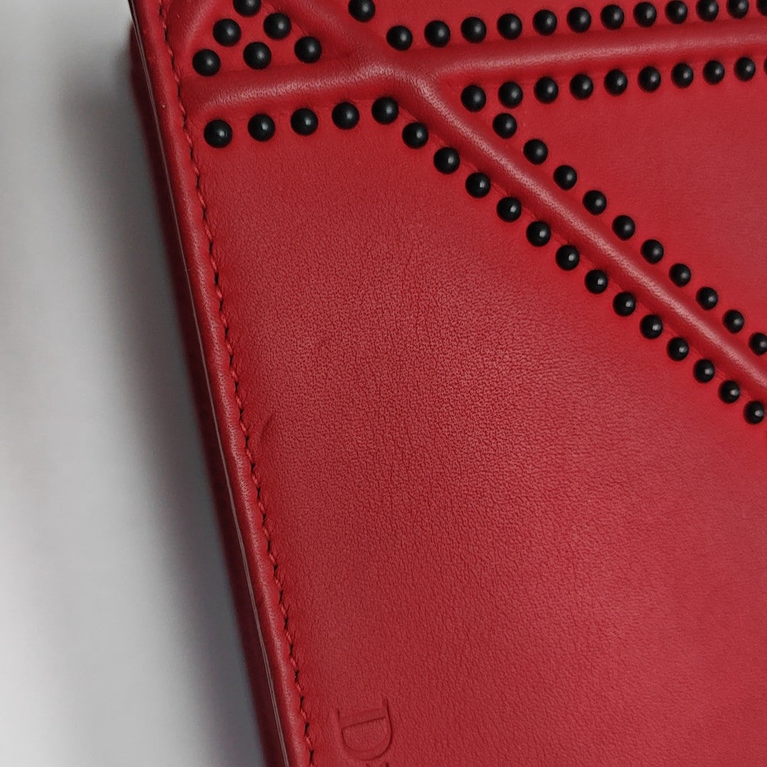Diorama Small Cannage Calfskin Red