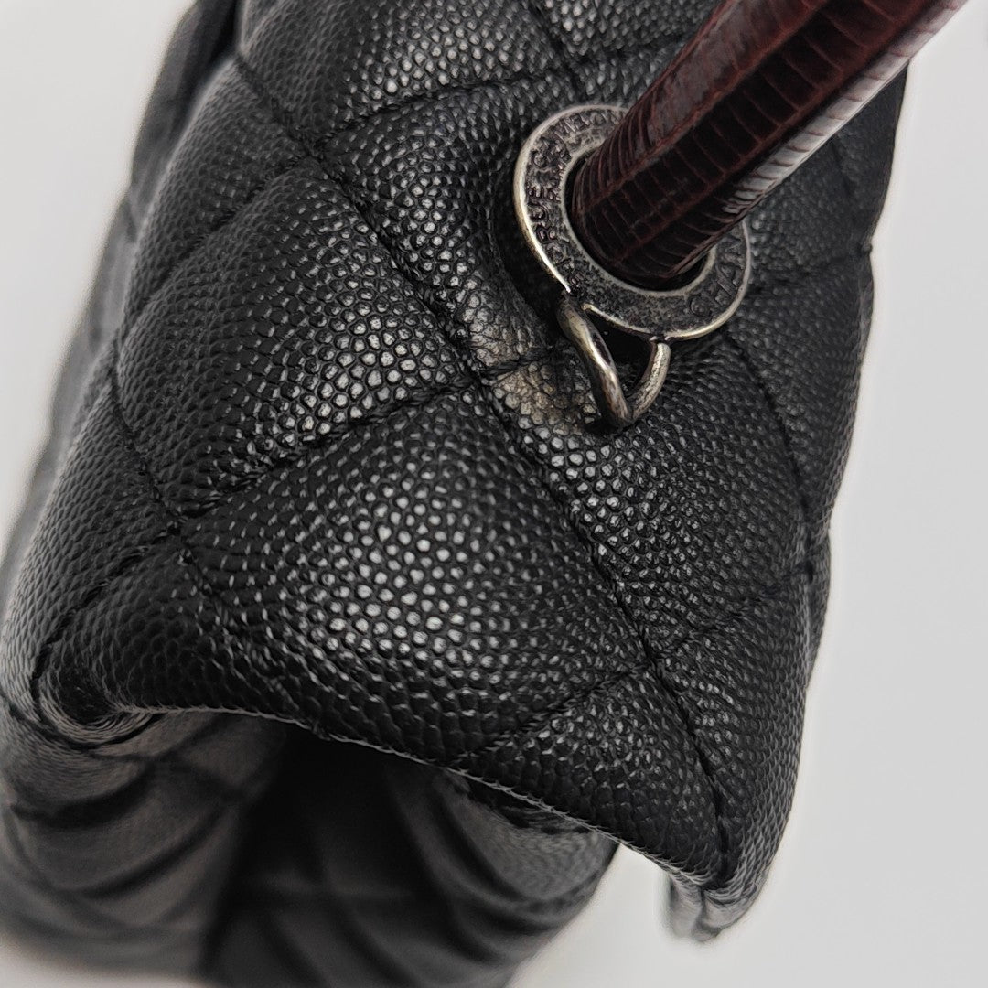 COCO HANDLE Medium Quilted Grained Calfskin Multicolor