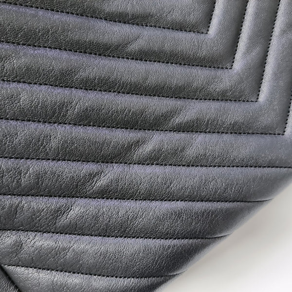 MONOGRAM Chevron Lambskin Black