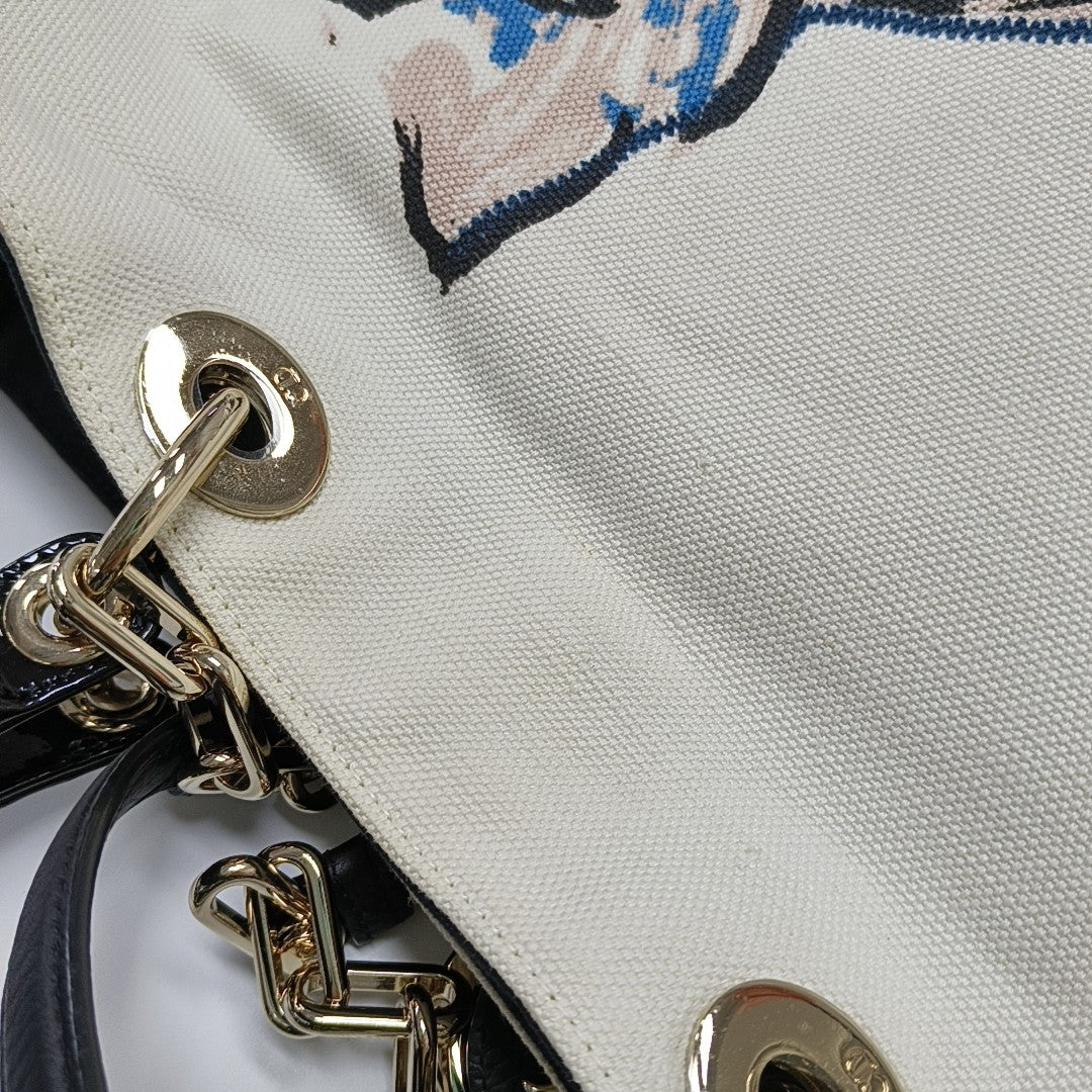 Lady Dior Large Canvas White
