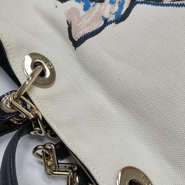 Lady Dior Large Canvas White