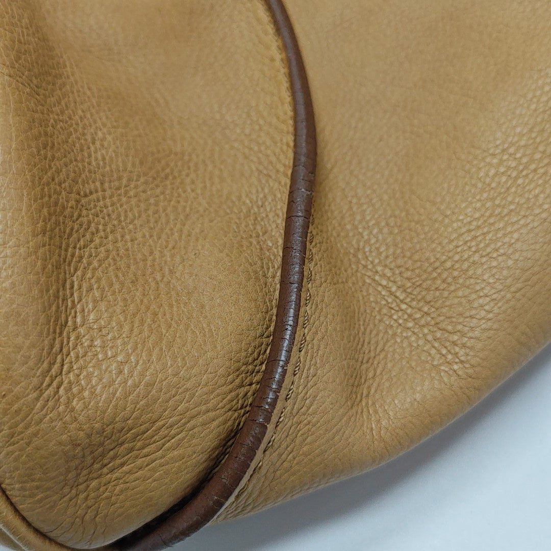 Calfskin Top Handle Bag Brown