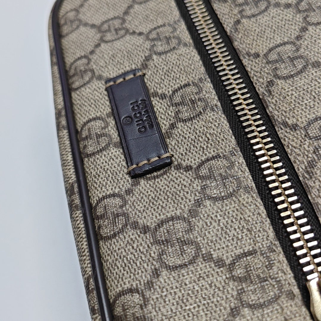 Monogram Coated Canvas Shoulder Bag Brown