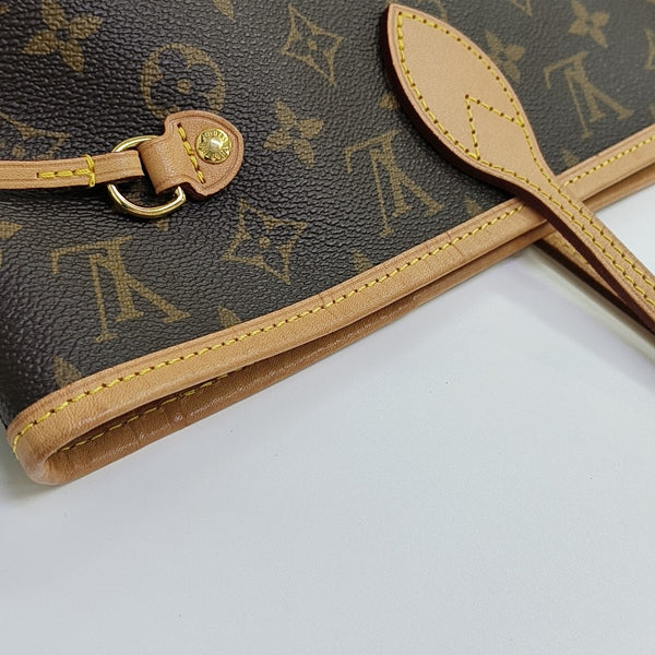 NEVERFULL MM Monogram Coated Canvas Brown