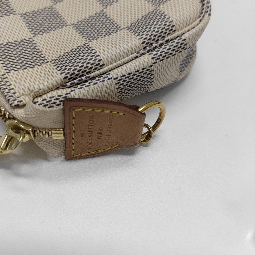 Authenticated pre-owned  ACCESSOIRES Mini Coated Canvas White - Top Handle Bag at Looply