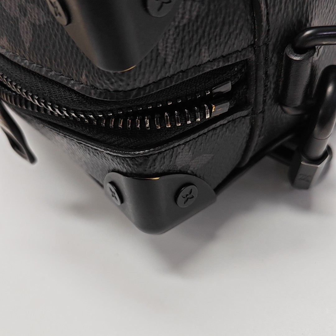 SOFT TRUNK Mini Monogram Coated Canvas Black