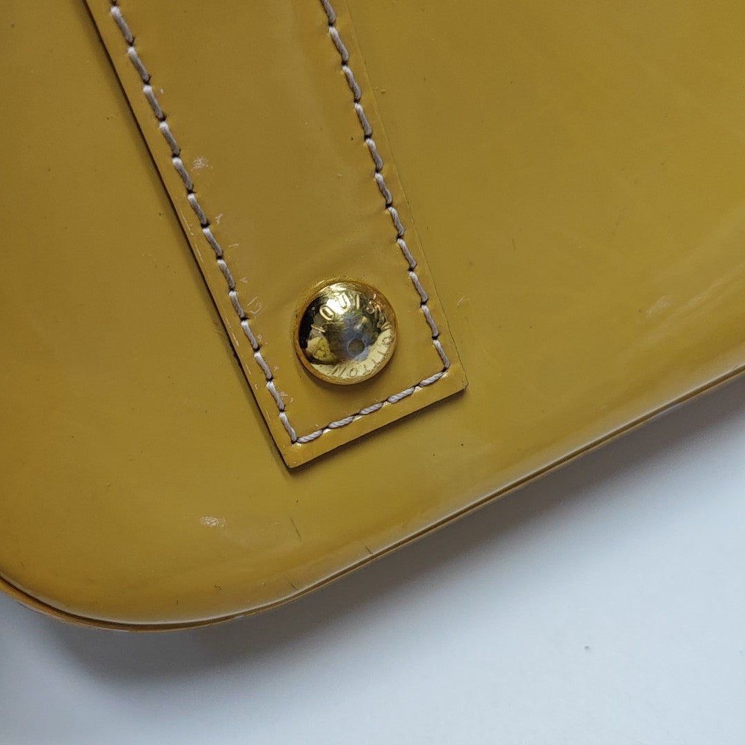 ALMA BB Monogram Patent Leather Yellow