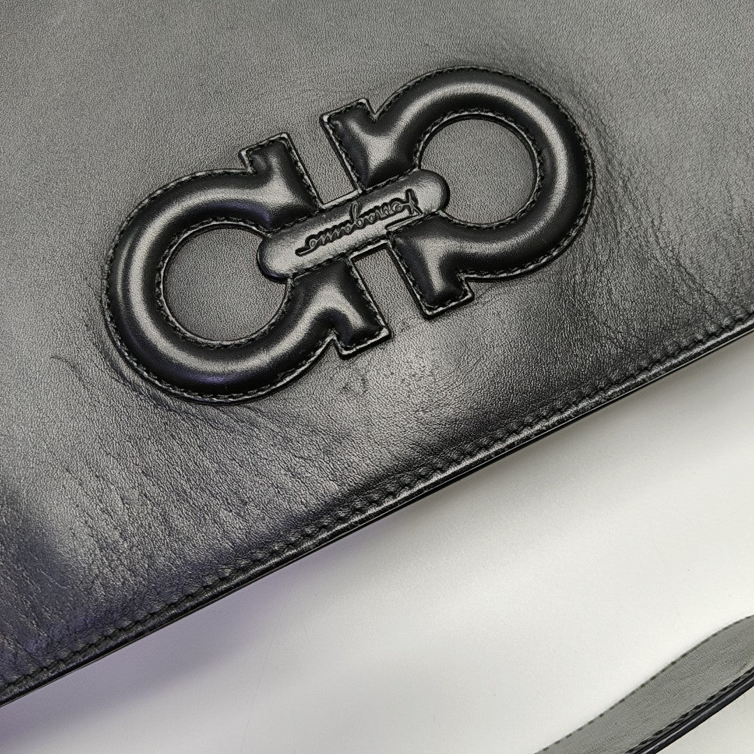 Calfskin Shoulder Bag Black