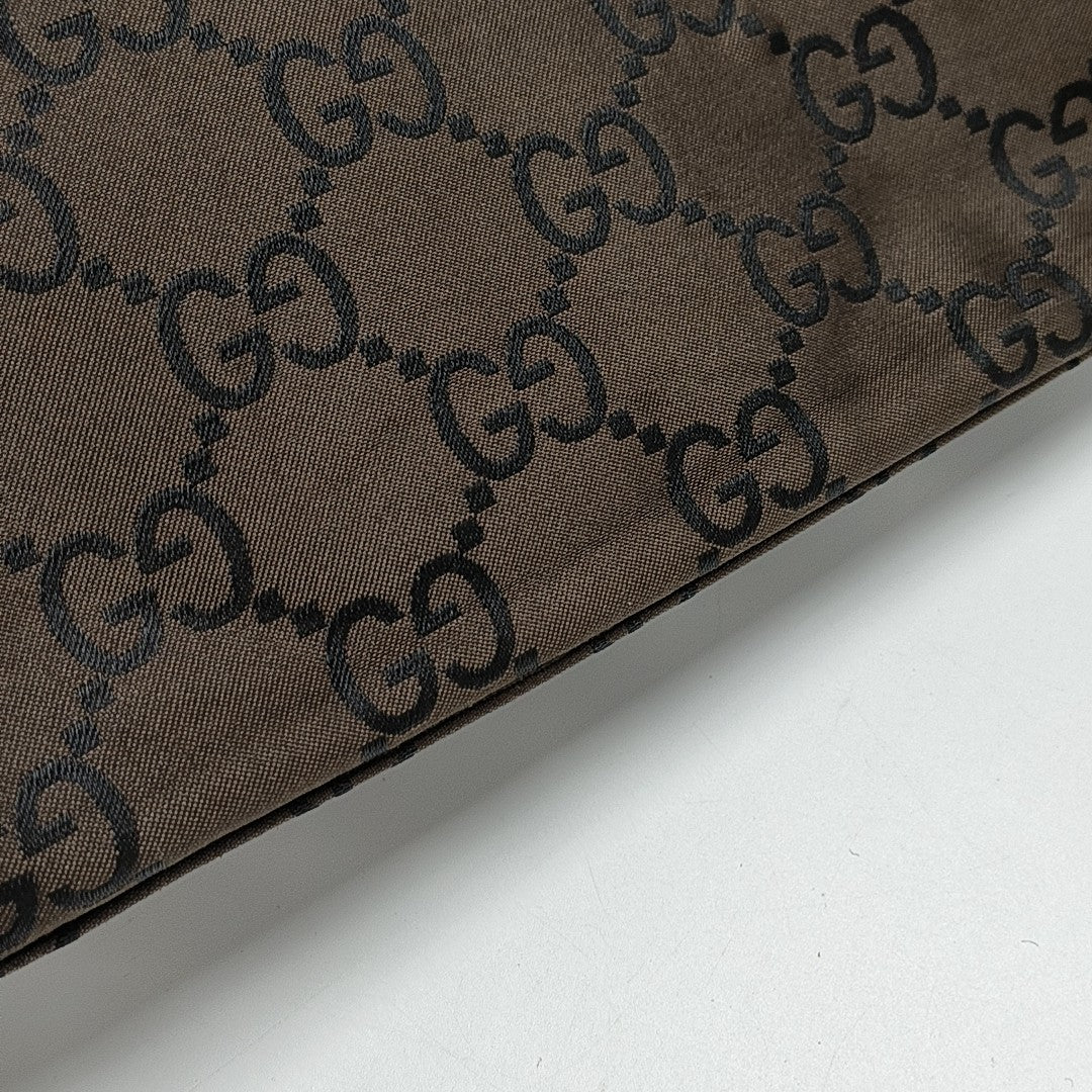 Monogram Canvas Clutch Brown