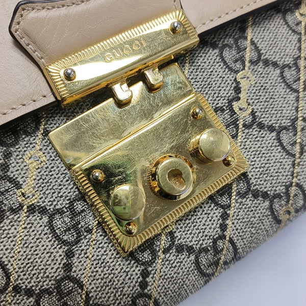 Authenticated pre-owned  Padlock Mini Monogram Canvas Beige - Shoulder Bag at Looply