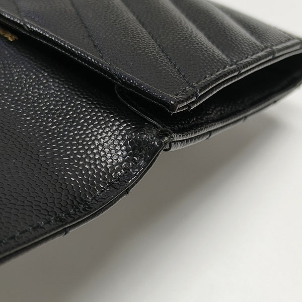 MONOGRAM Chevron Calfskin Black Wallet