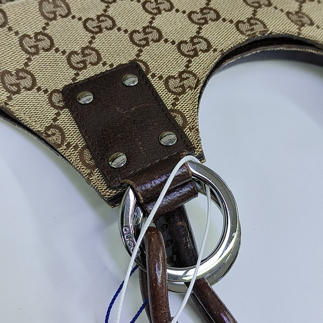 Monogram Canvas Top Handle Bag Brown