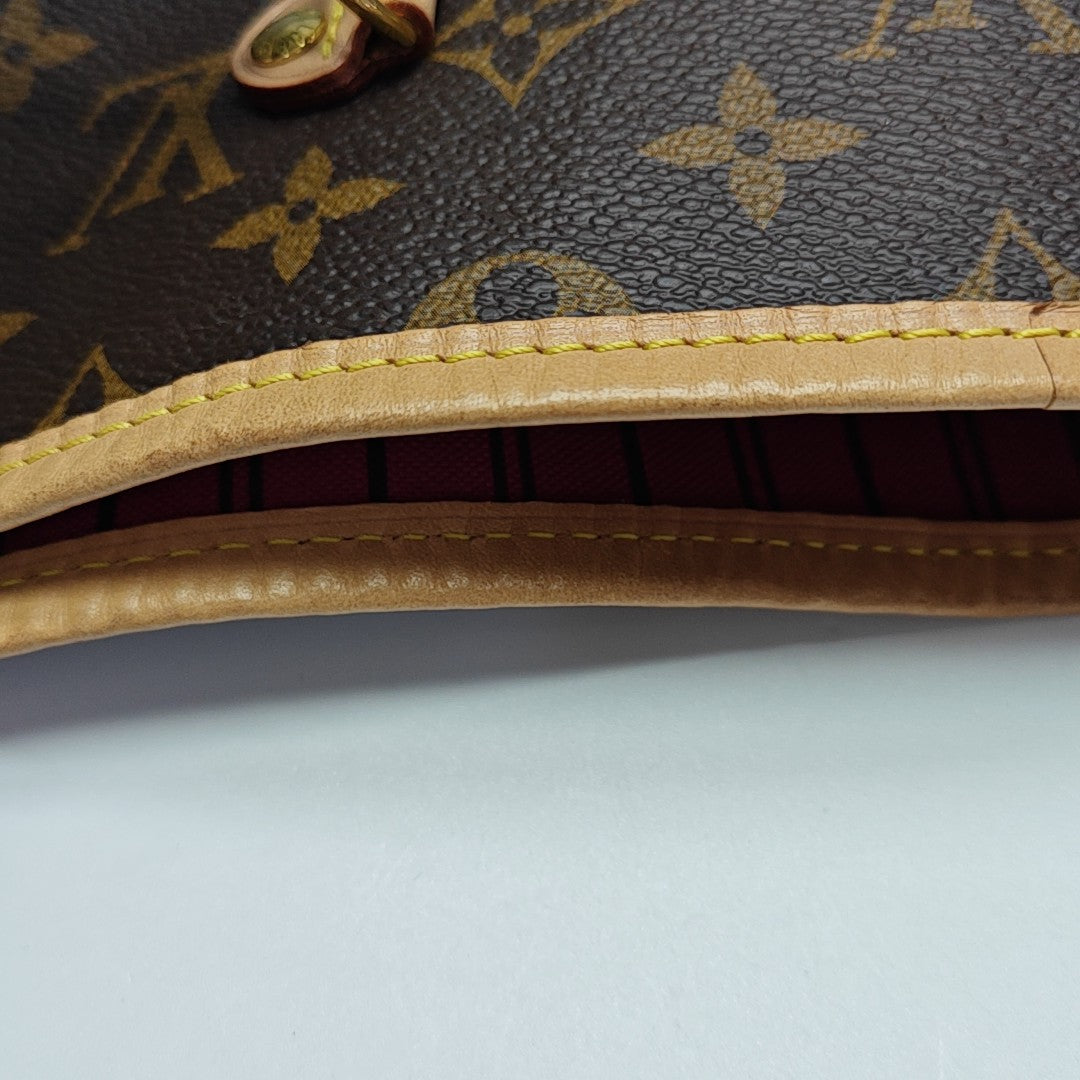 NEVERFULL GM Monogram Coated Canvas Brown
