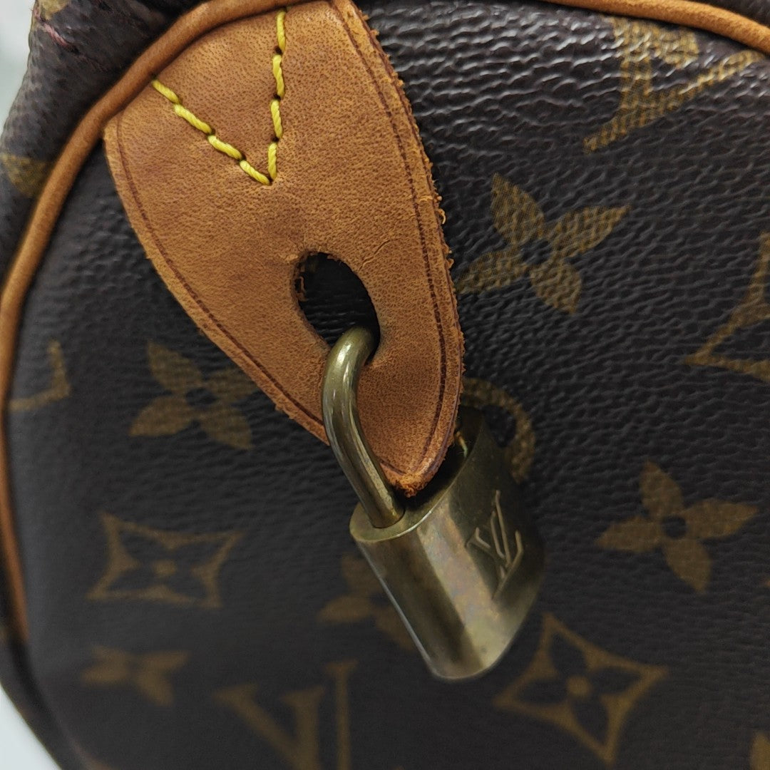 SPEEDY 35 Monogram Coated Canvas Brown