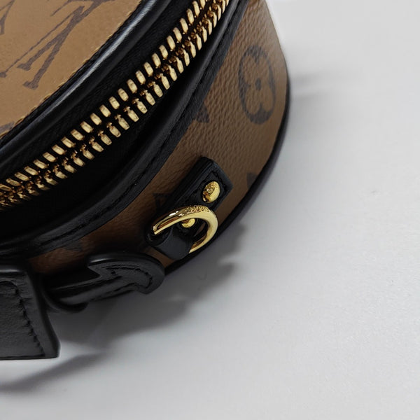 BOITE CHAPEAU Mini Monogram Coated Canvas Brown