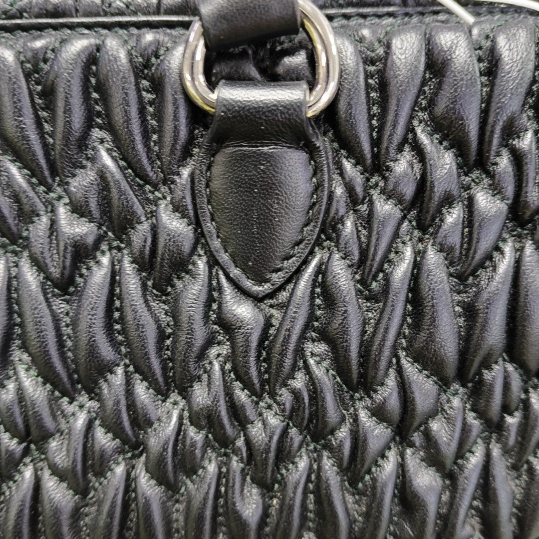 Lambskin Top Handle Bag Black