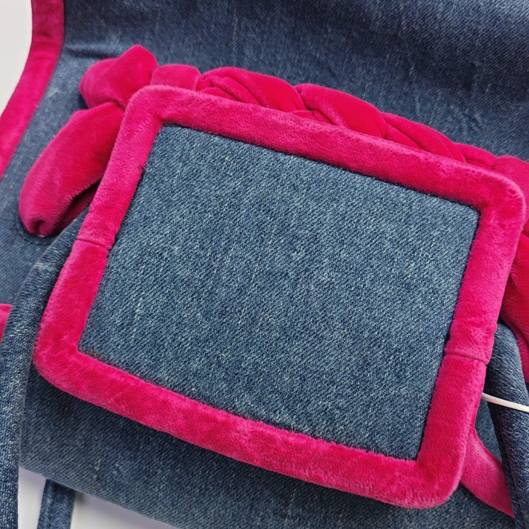 Fabric Shoulder Bag Blue