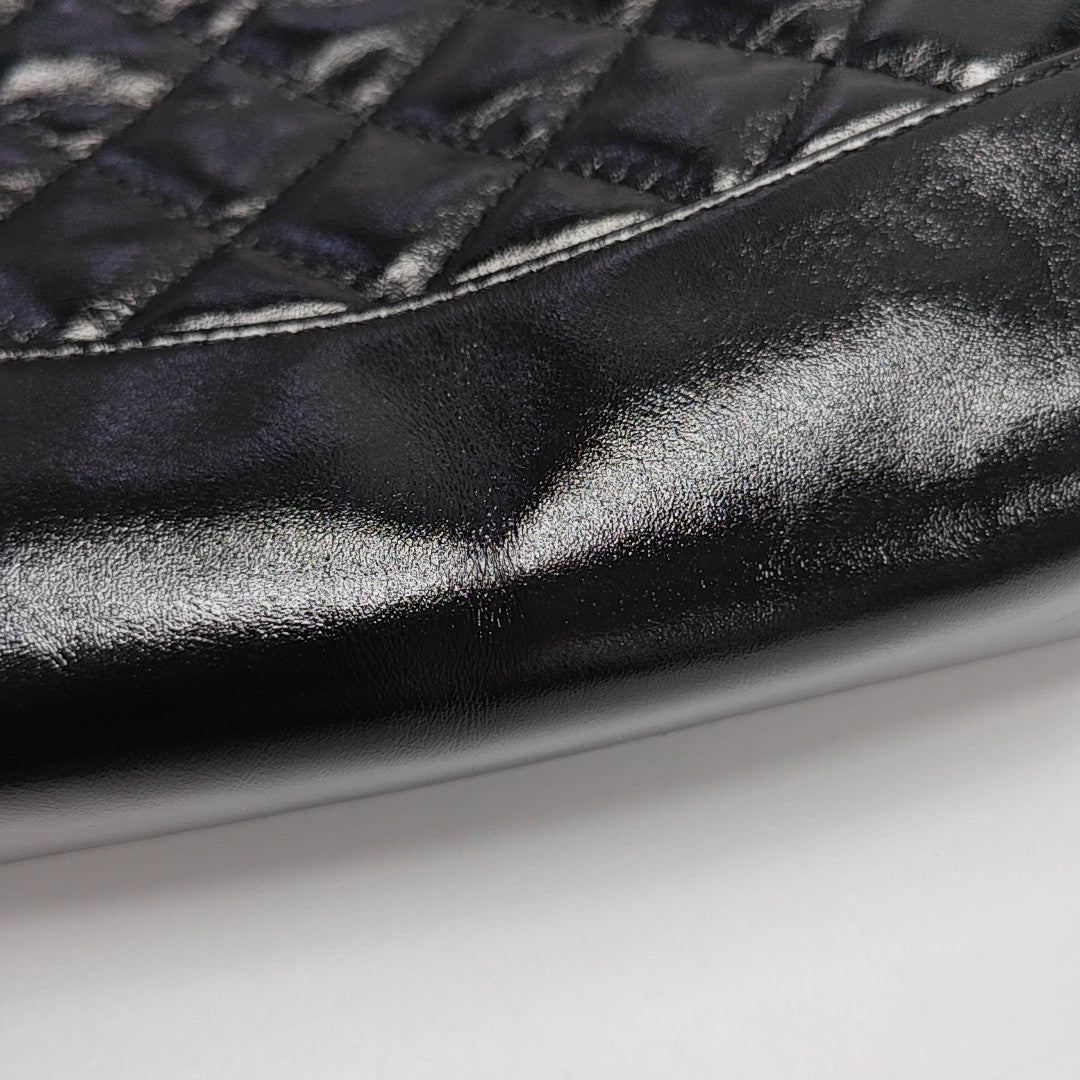 CHANEL 31 Mini Quilted Waxed Cafskin Black
