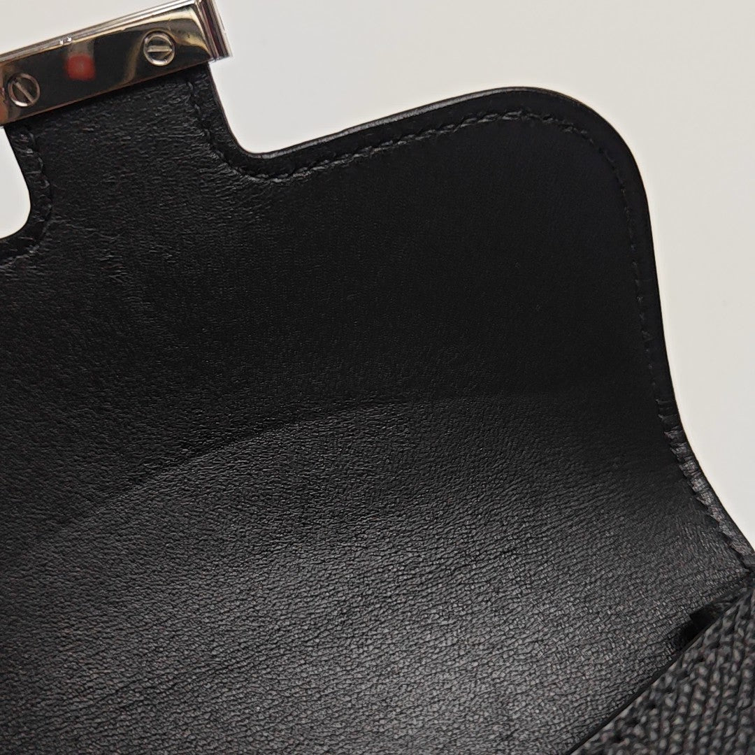 Constance Slim Epsom Black Wallet
