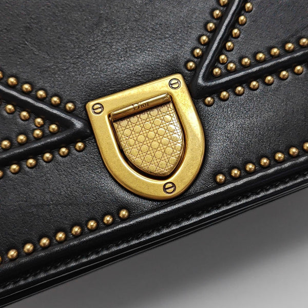 Diorama Small Cannage Calfskin Black