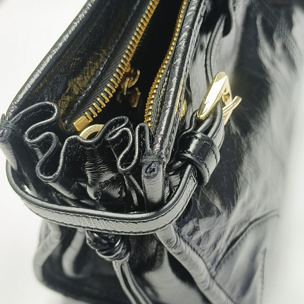 Bonnie Medium Patent Leather Black