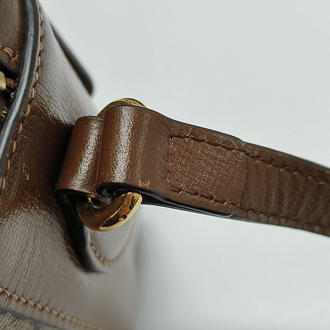 Horsebit 1955 Small Coated Canvas Beige