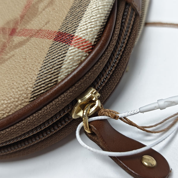 Coated Canvas Shoulder Bag Brown