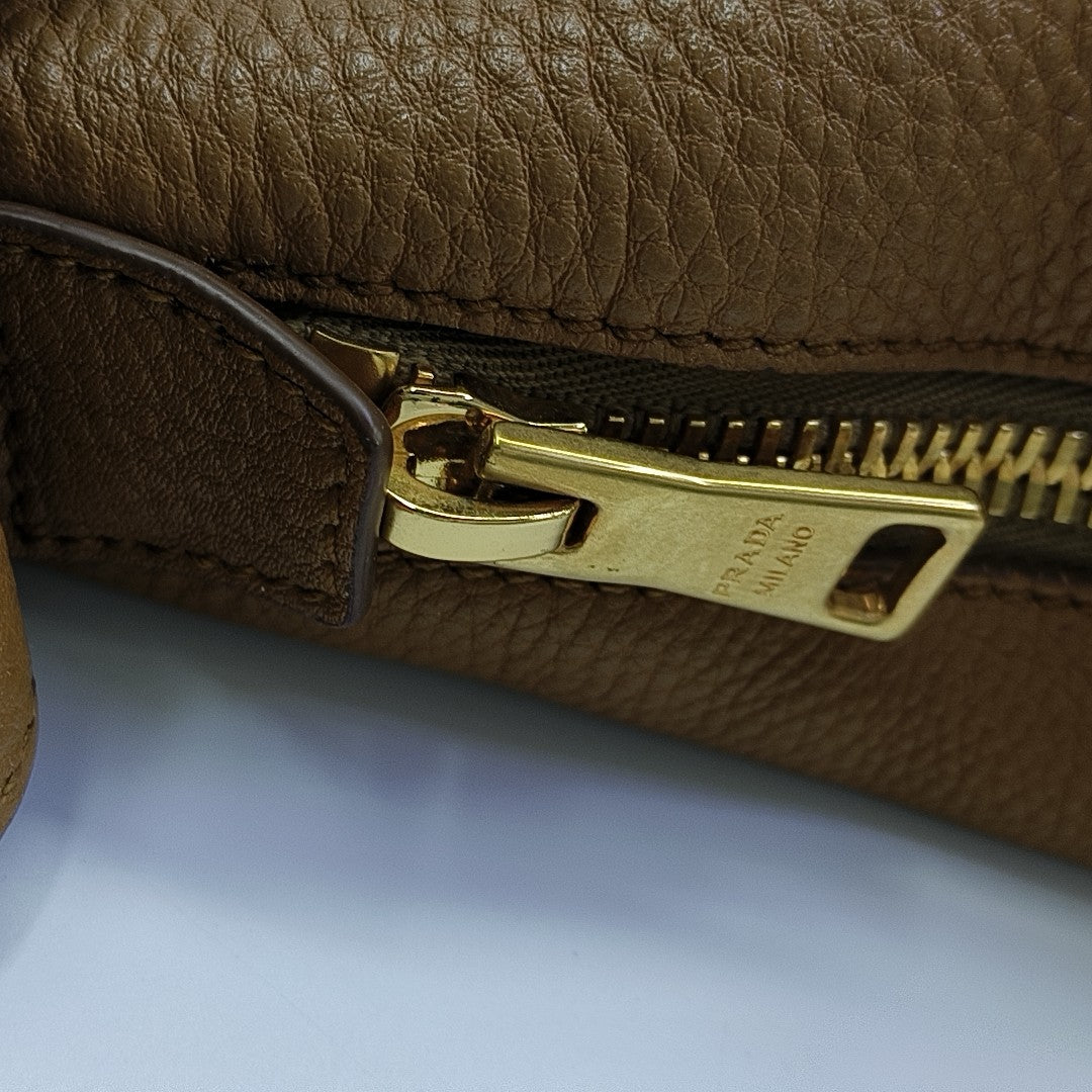 Calfskin Shoulder Bag Brown