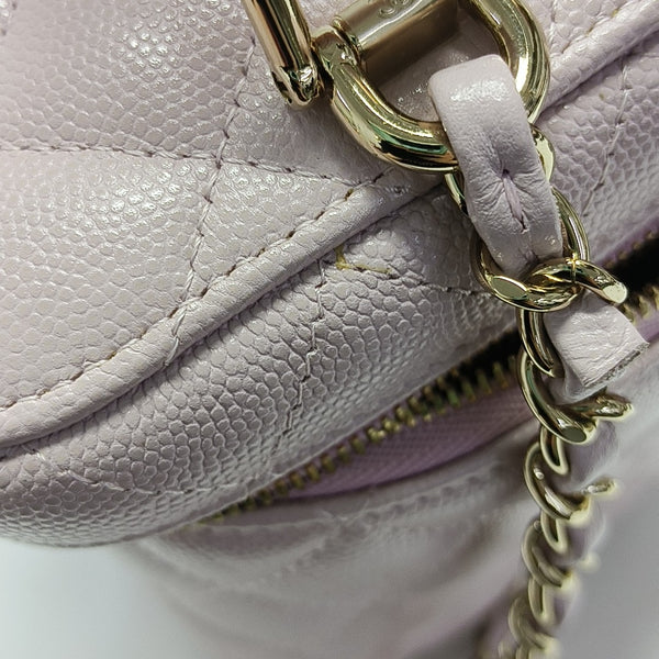 TRENDY CC Quilted Grained Calfskin Pink