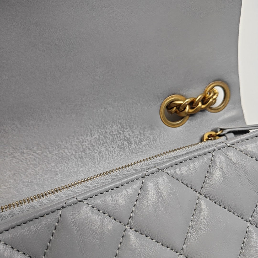 CLASSIC FLAP Mini Quilted Lambskin Gray