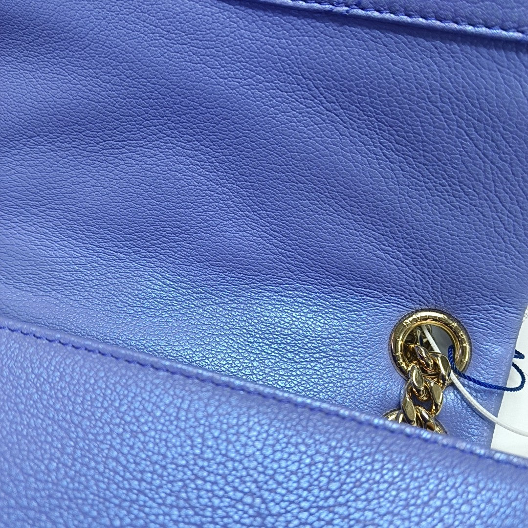 SERPENTI CABOCHON Small Quilted Lambskin Blue